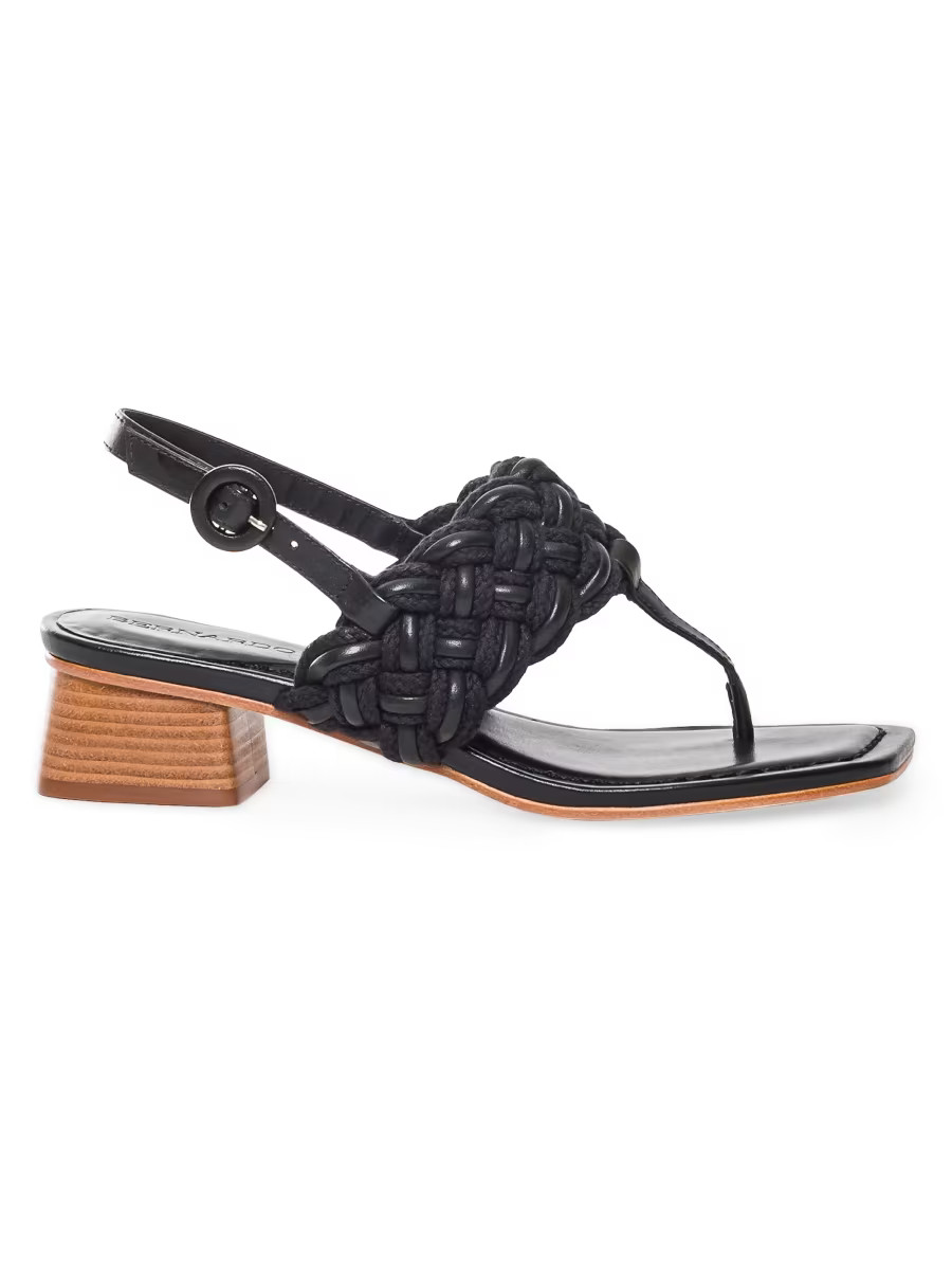 Johanna Leather Braided Sandal | Saks Fifth Avenue