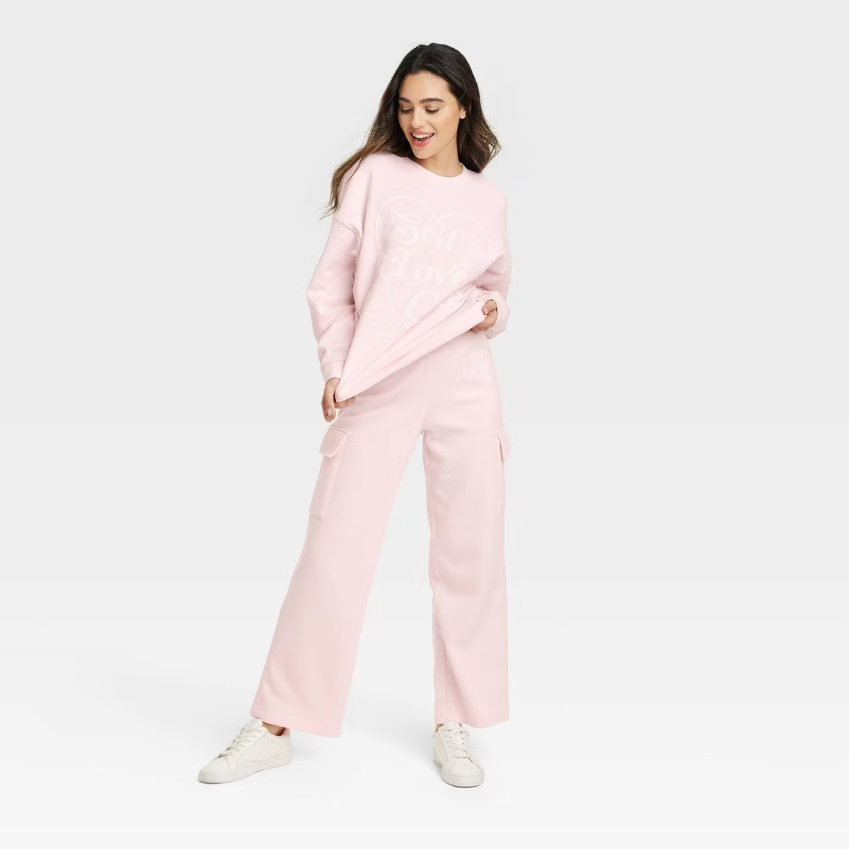 Women's Self Love Club Graphic Sweatshirt - Pink | Target