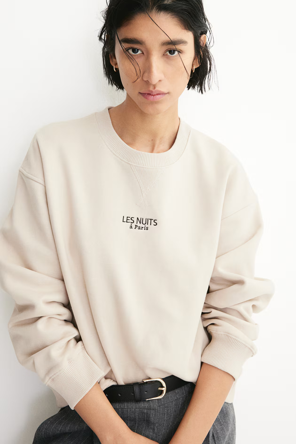 Motif-detail sweatshirt | H&M (UK, MY, IN, SG, PH, TW, HK)