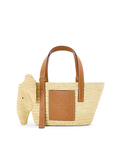 Small Elephant Basket Raffia Tote | Saks Fifth Avenue