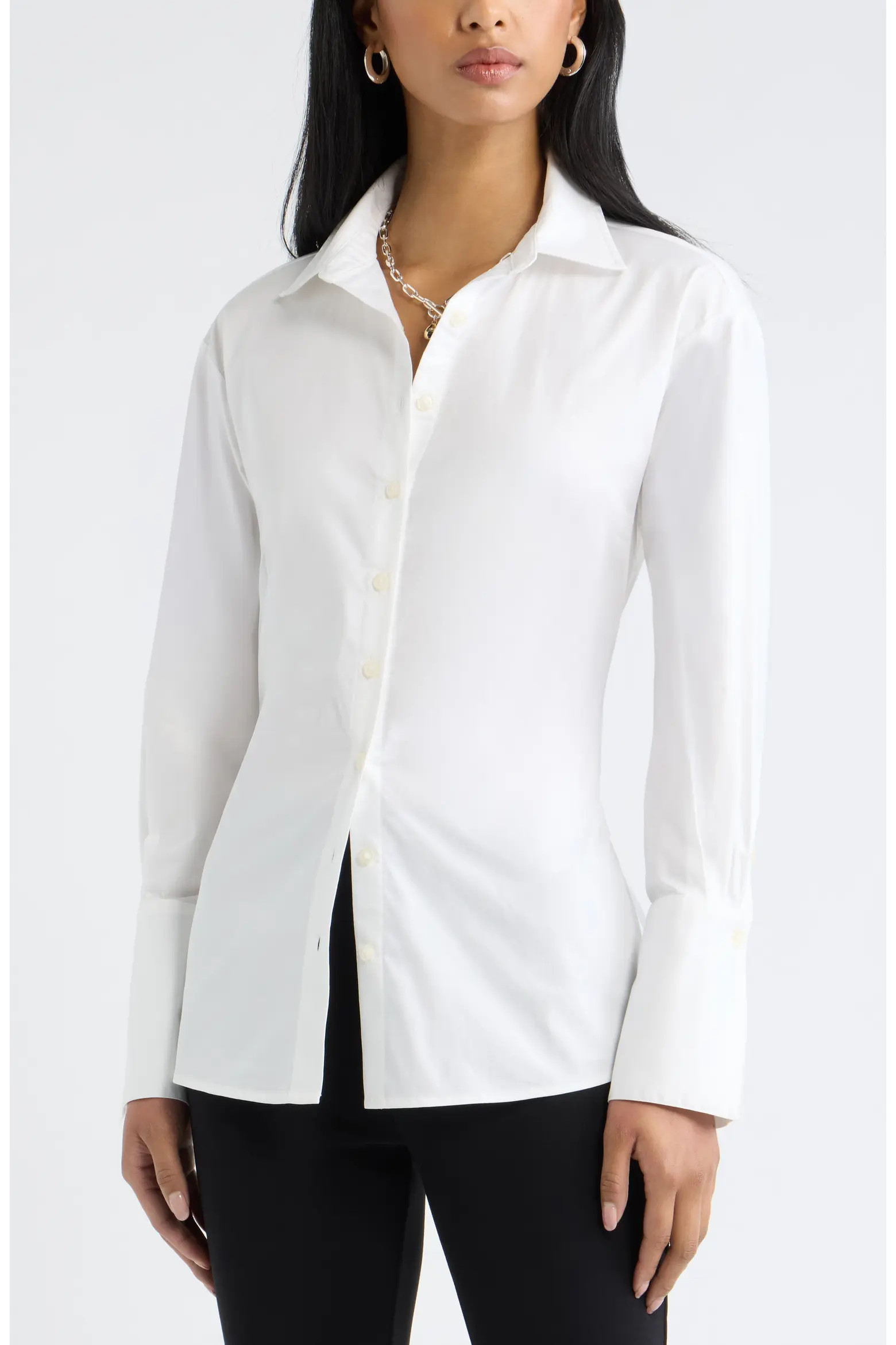 Open Edit Tie Back Button Up Shirt (Women) | Nordstrom | Nordstrom