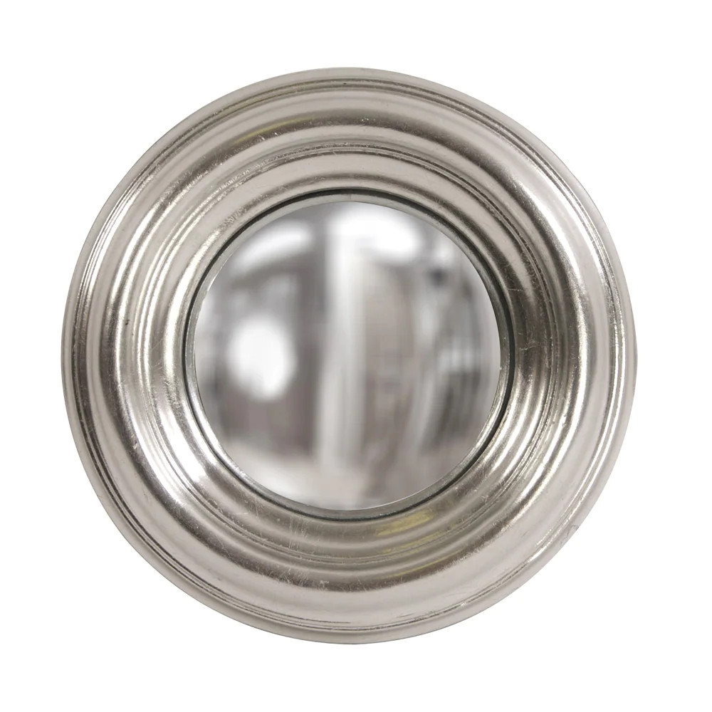 Allan Andrews Round Silver Convex Sylvia Accent Mirror - 9.1/2" Diameter x 1.1/2 | Bed Bath & Beyond