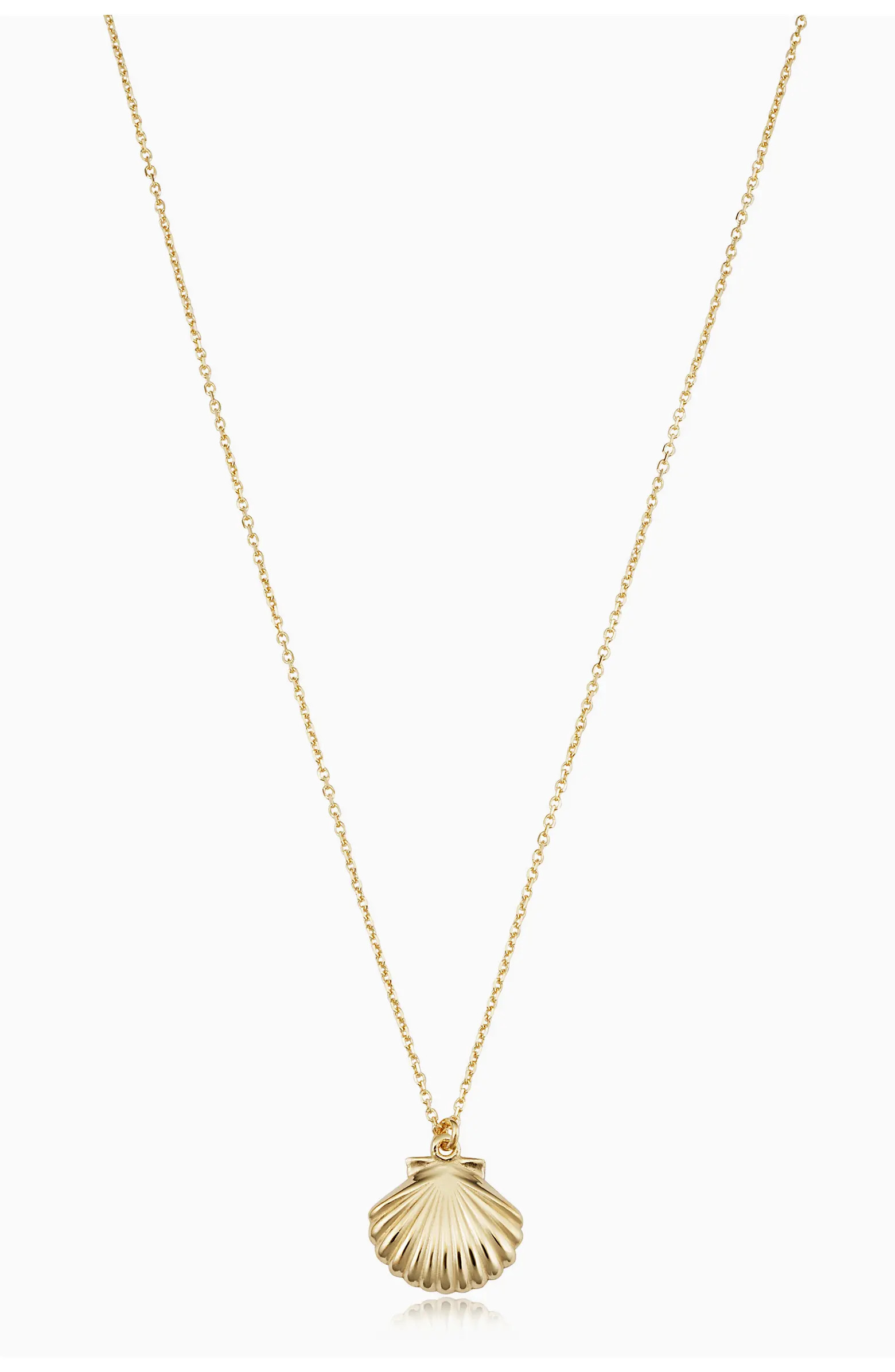 Oradina 14K Yellow Gold Seashell Pendant Necklace | Nordstrom | Nordstrom
