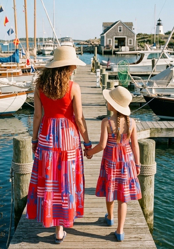 Nautical style / preppy dresses / coastal collection with lobster print dresses / 4th of July outfits for mom and daughter / mom and me matching dresses

#LTKootd #LTKSeasonal #LTKKids