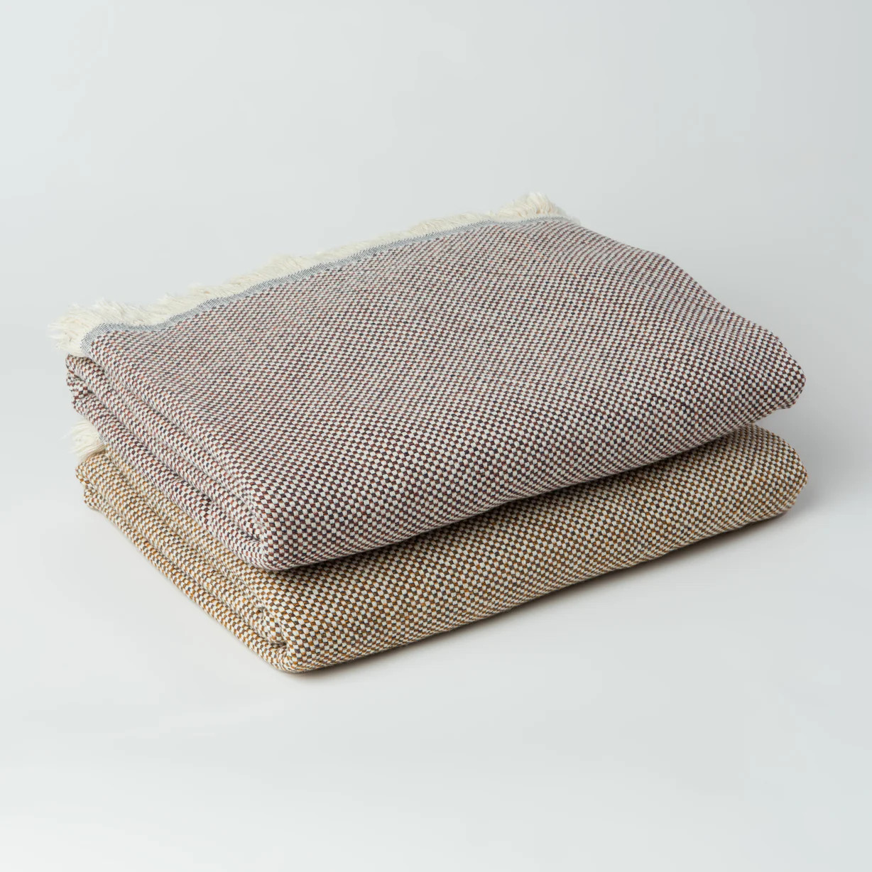 Reza Mini Checkerboard Turkish Throw Blanket | The Loomia