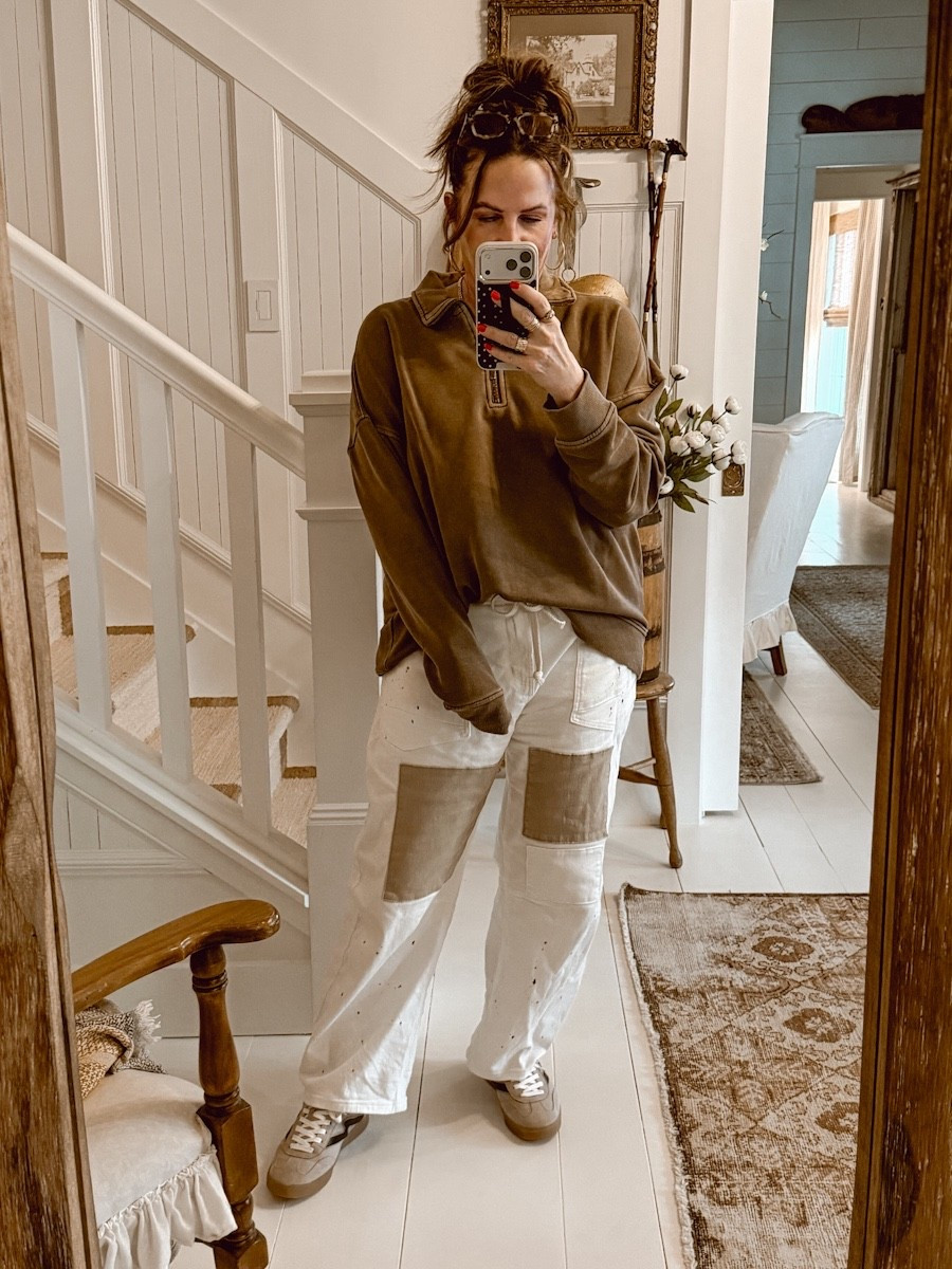 LOVE this sweatshirt under $19. Pants are so comfy  

#LTKOver40