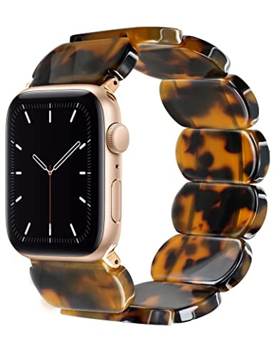 Heesch Tortoise Stretchy Watch Band Compatible with Apple Watch Resin Cute Watch Strap Wristband ... | Amazon (US)