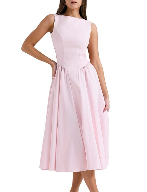 HomeBrandHouse of CBDressesHOUSE OF CB CINDY TWILL MIDI DRESS | David Jones (Australia & New Zealand)