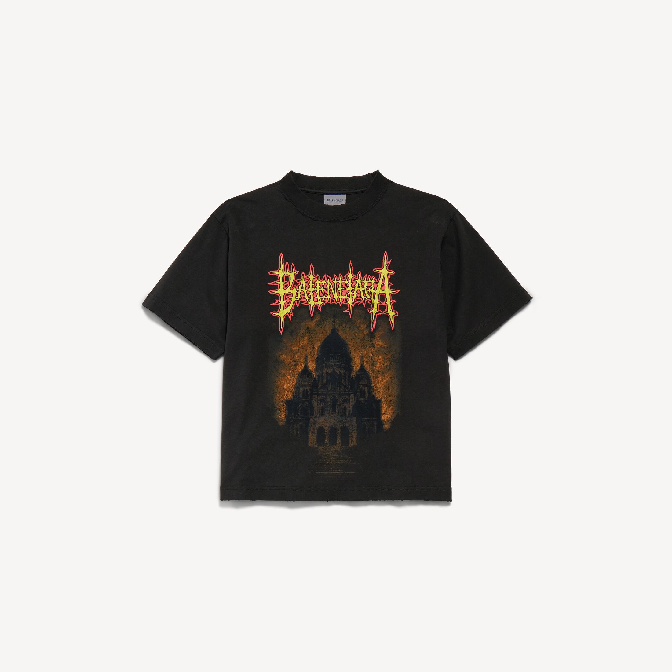 Balenciaga Sacré Caur Medium Fit T-Shirt - Black - Women | Balenciaga