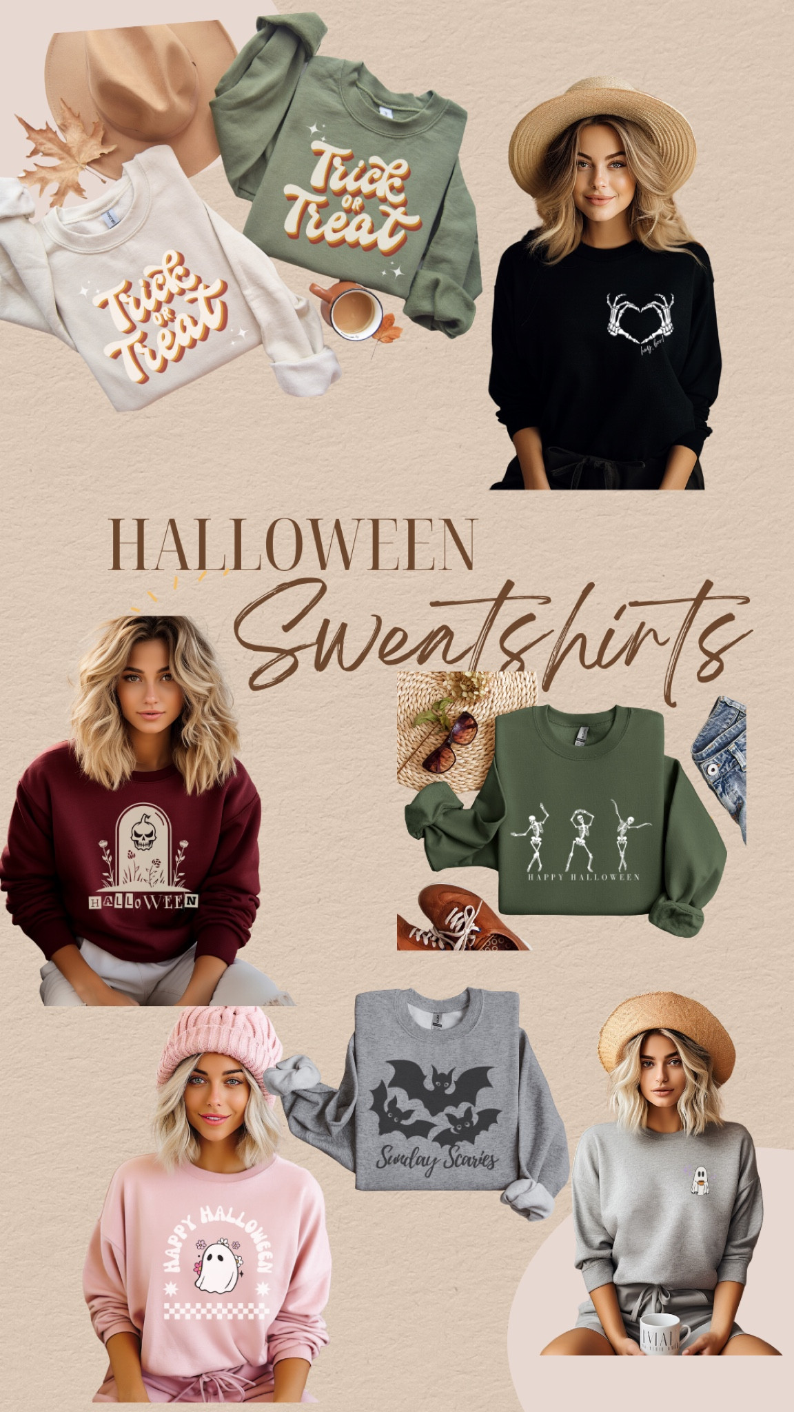 Darling sweatshirts to cozy up in this fall season! Soft material, fitted or oversized, these cute sweatshirts will make the perfect top for everyday! 💀🧡🤍

#LTKSeasonal #LTKFamily #LTKFindsUnder100