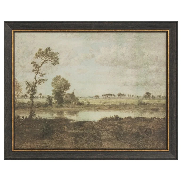 My Texas House Landscape with Boatman Framed Wall Art 28x22 | Walmart (US)