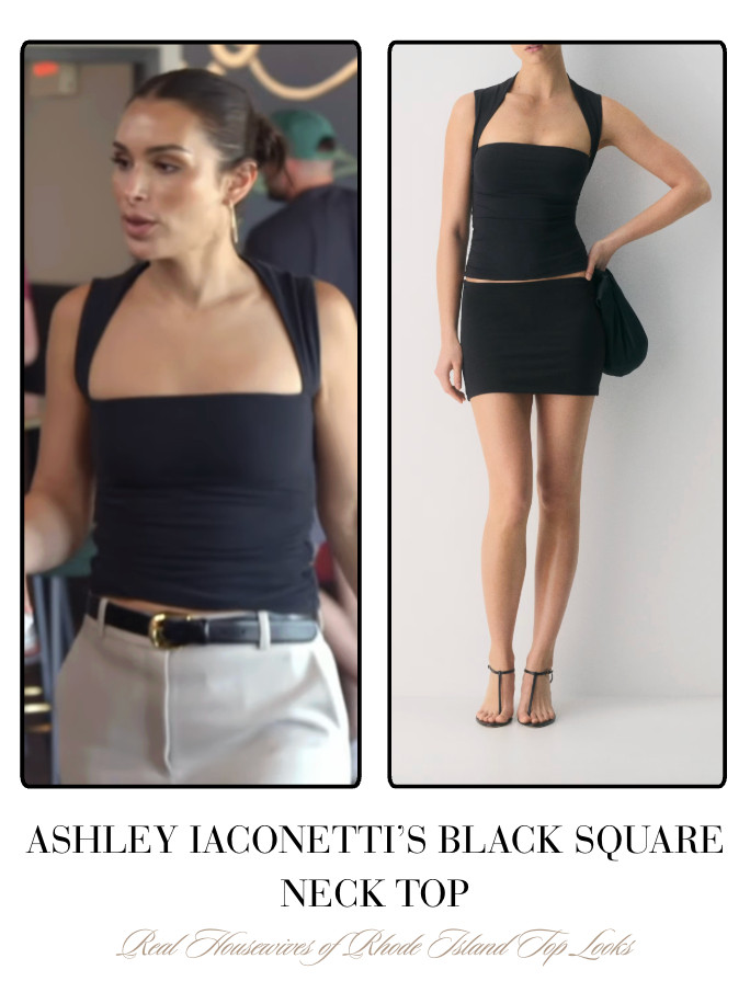 Ashley Iaconetti's Black Square Neck Top 

 