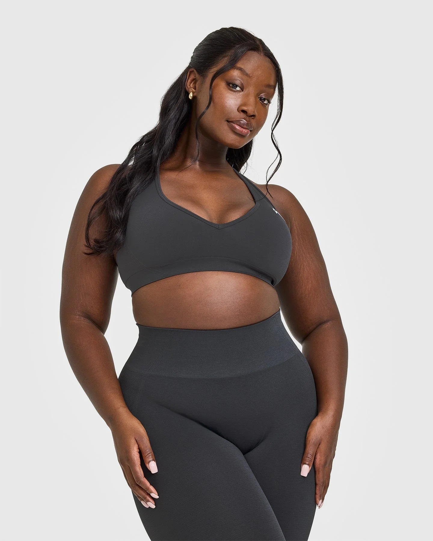 Effortless Seamless Racer Back Sports Bra 
 Coal | Oner Active (UK / US)