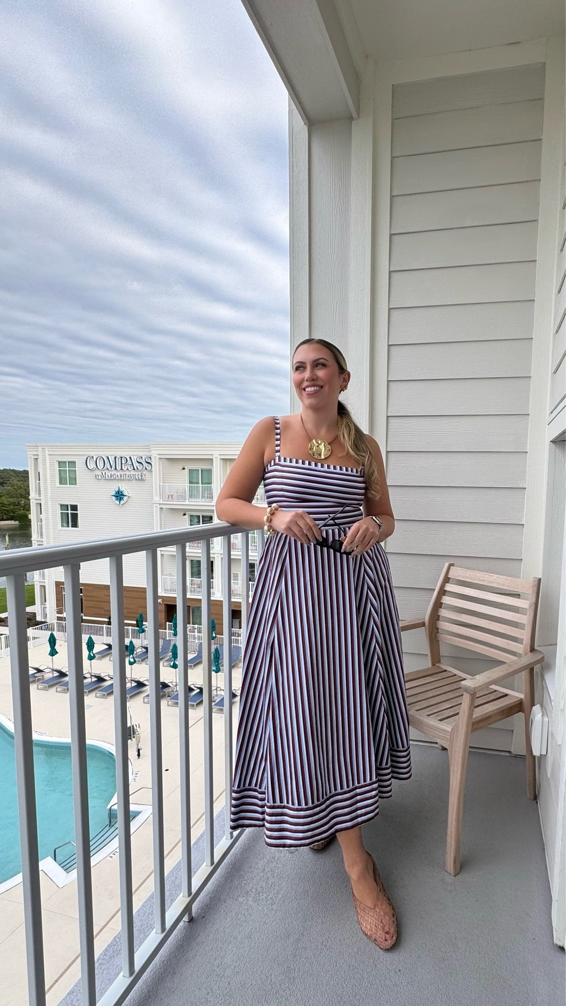 Americana dress. Red white and blue striped dress. Vacation dress. Literally my favorite hill house dress of all time! Wearing a large.

#LTKTravel #LTKMidsize #LTKootd