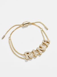 Custom Slider Bracelet: Gold Pavé | BaubleBar (US)