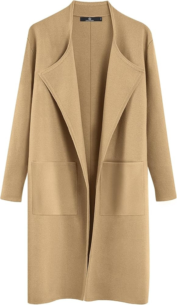 LILLUSORY Women's Long Knit Wool Cardigan Sweaters Oversized Fall Dressy Coatigan 2023 Winter Coa... | Amazon (US)