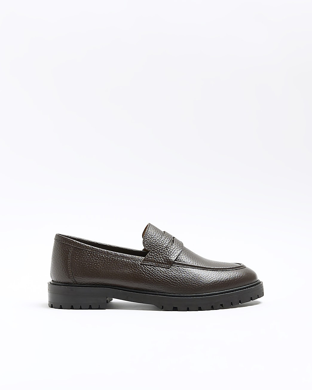Brown leather chunky loafers | River Island (UK & IE)