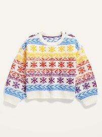 Girls / SweatersCozy Fair Isle Space-Dye Sweater for Girls | Old Navy (US)