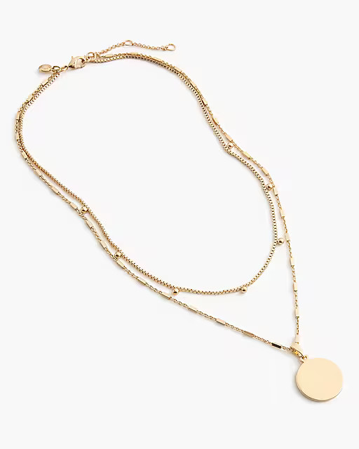 Double-layer coin necklace | J.Crew Factory