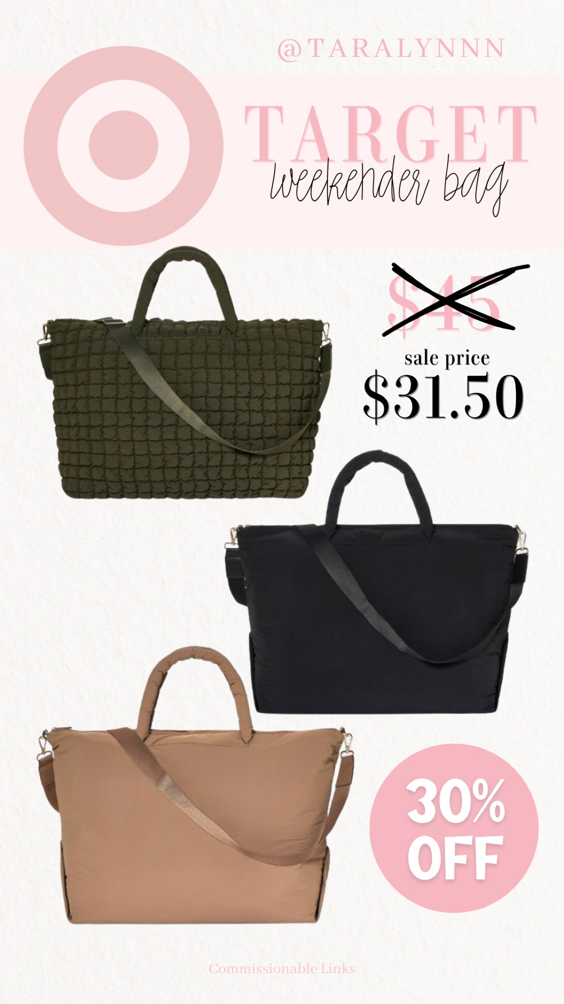 Best Selling Weekender Bag at Target ON SALE - 30% off right now! 

#sale #weekender #travel #bag #vacation #target #accessories #discount

#LTKtravel #LTKsalealert #LTKunder50