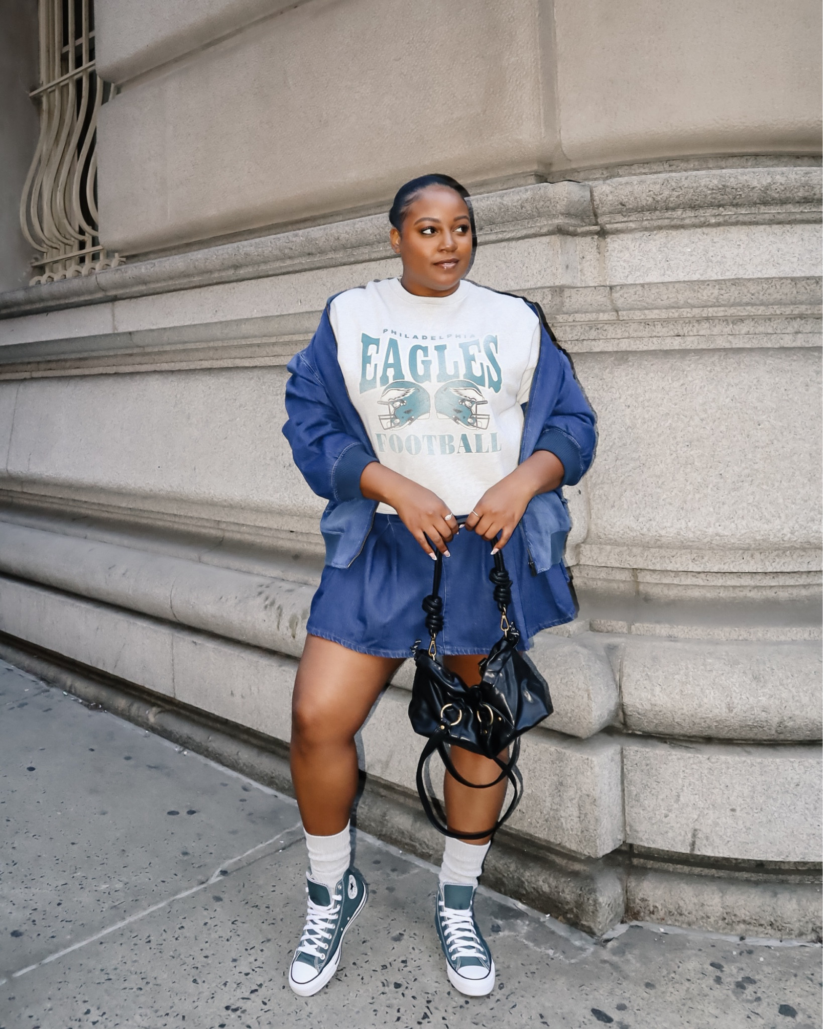 Simple denim skort outfit 

#LTKStyleTip #LTKSeasonal #LTKMidsize