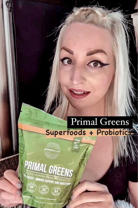 Superfoods + probiotics all in one drink! 🍵 @primalharvest #primalharvestpartner 

✨ 50+ superfoods and greens
✨ probiotics to support digestion 
✨ immune support 
✨ energy support (turmeric, green tea, etc)
✨ non-gmo

So many health benefits + can be mixed with water, juice, tea, coffee! Also available on Amazon 🤩 #ltkgiftguide #ltkbeauty