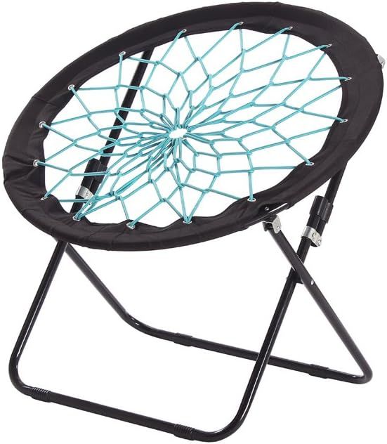 Camp Field Camping and Room Bungee Folding Dish Chair for Room Garden and Outdoor (Black) | Amazon (US)