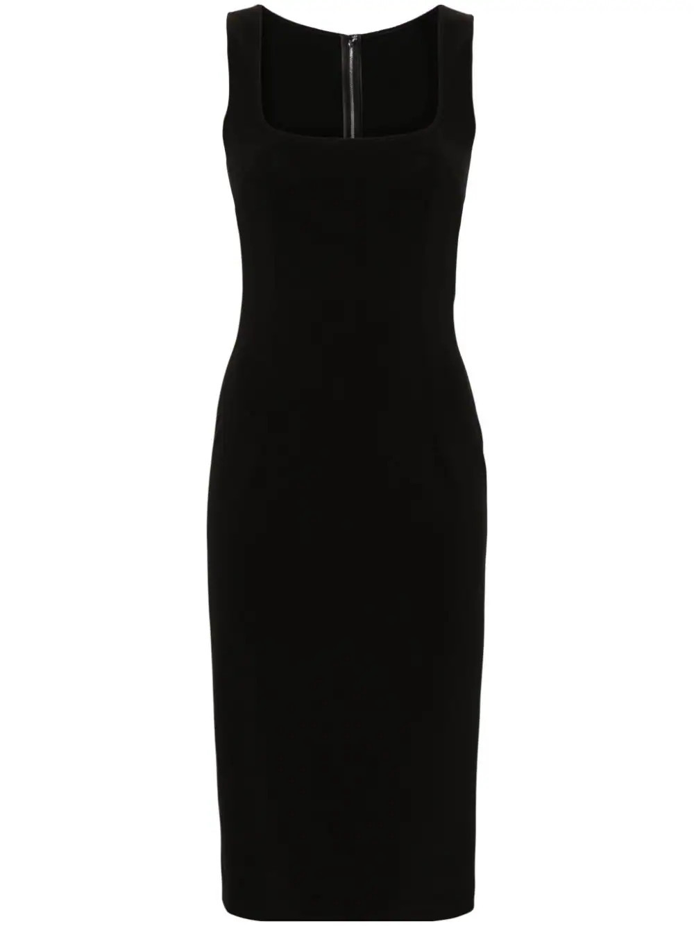 Dolce & Gabbana square-neck sleeveless midi dress - Black | Farfetch Global