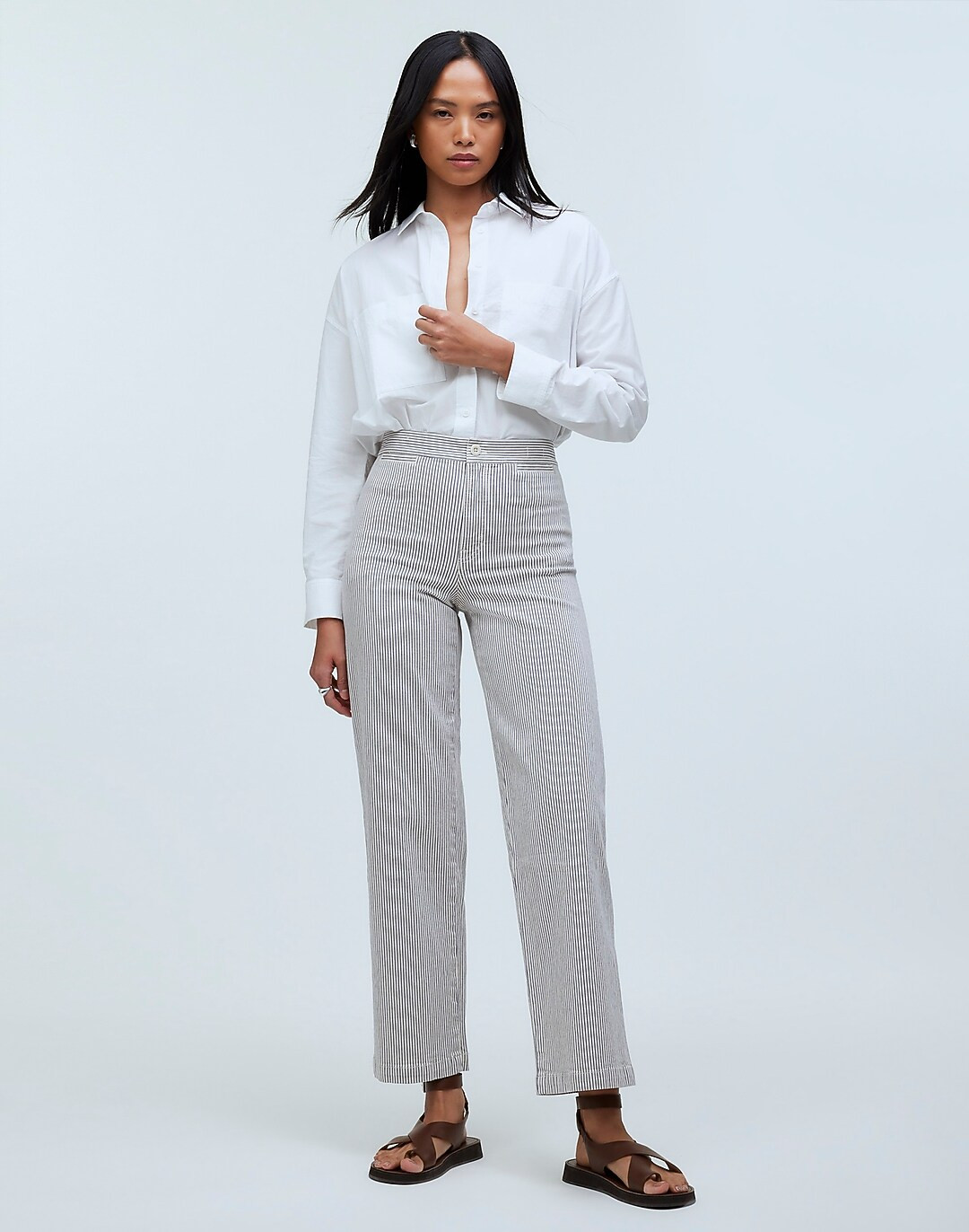 The Emmett Wide-Leg Crop Pant: Welt Pocket Edition | Madewell
