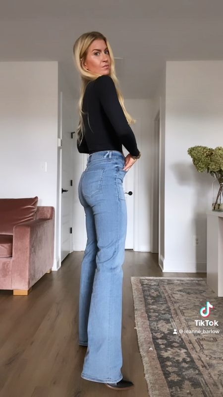 The most perfect Victoria Beckham jean. The fit is incredible! Runs tts - high waisted flare denim perfection. It might be sold out most places but I’ve linked very similar jeans from the same designer that will give you this same fit! #ltkfind 

#LTKSeasonal #LTKstyletip