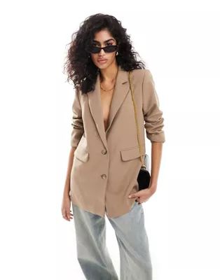 Selected Femme relaxed fit blazer in beige | ASOS | ASOS (Global)