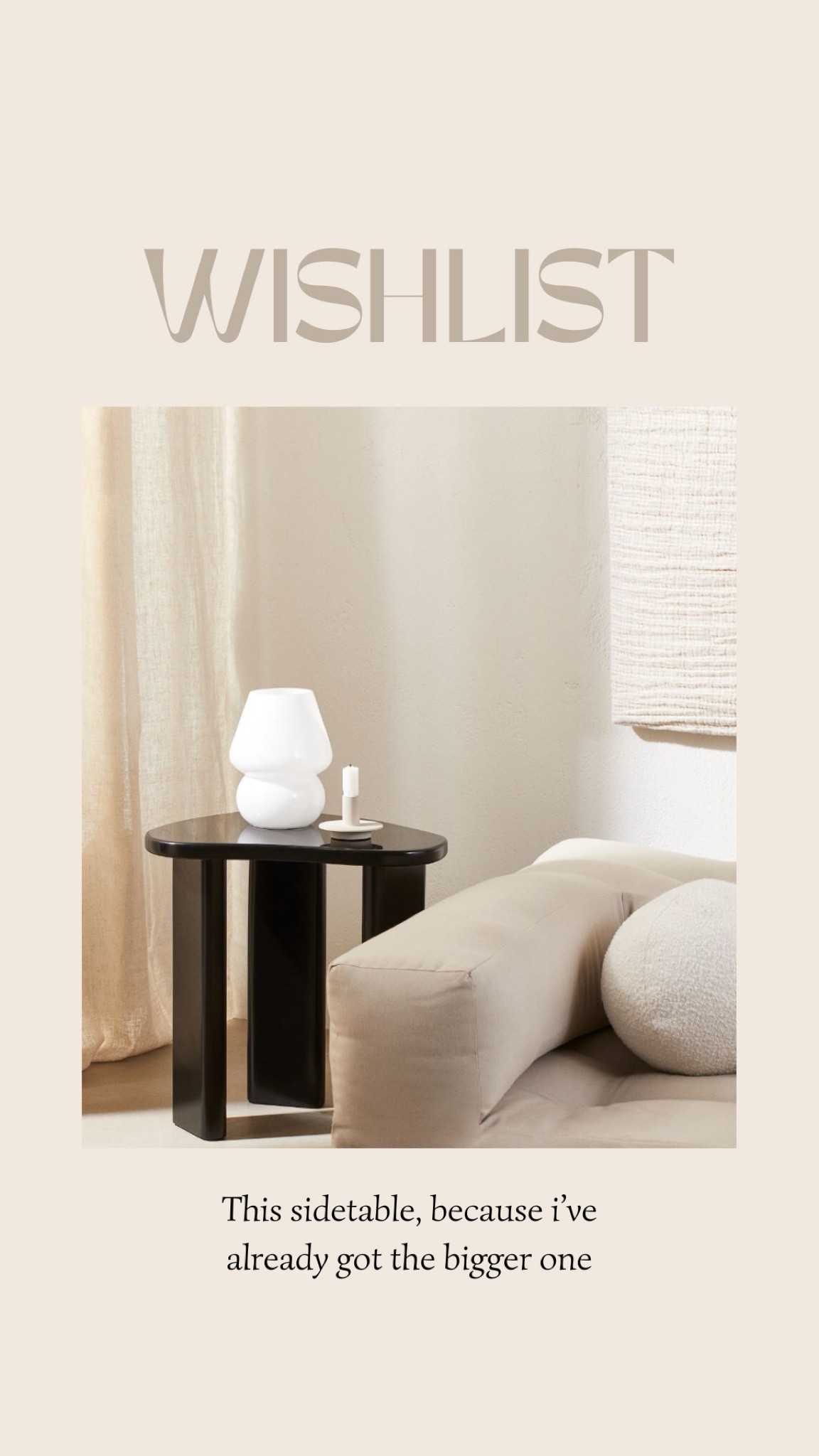 Black, organic, side table, H&M Home, Scandinavian, minimalist, natural, interior, design, furniture, modern, stylish, functional, trendy, elegant, practical. 

#LTKhome