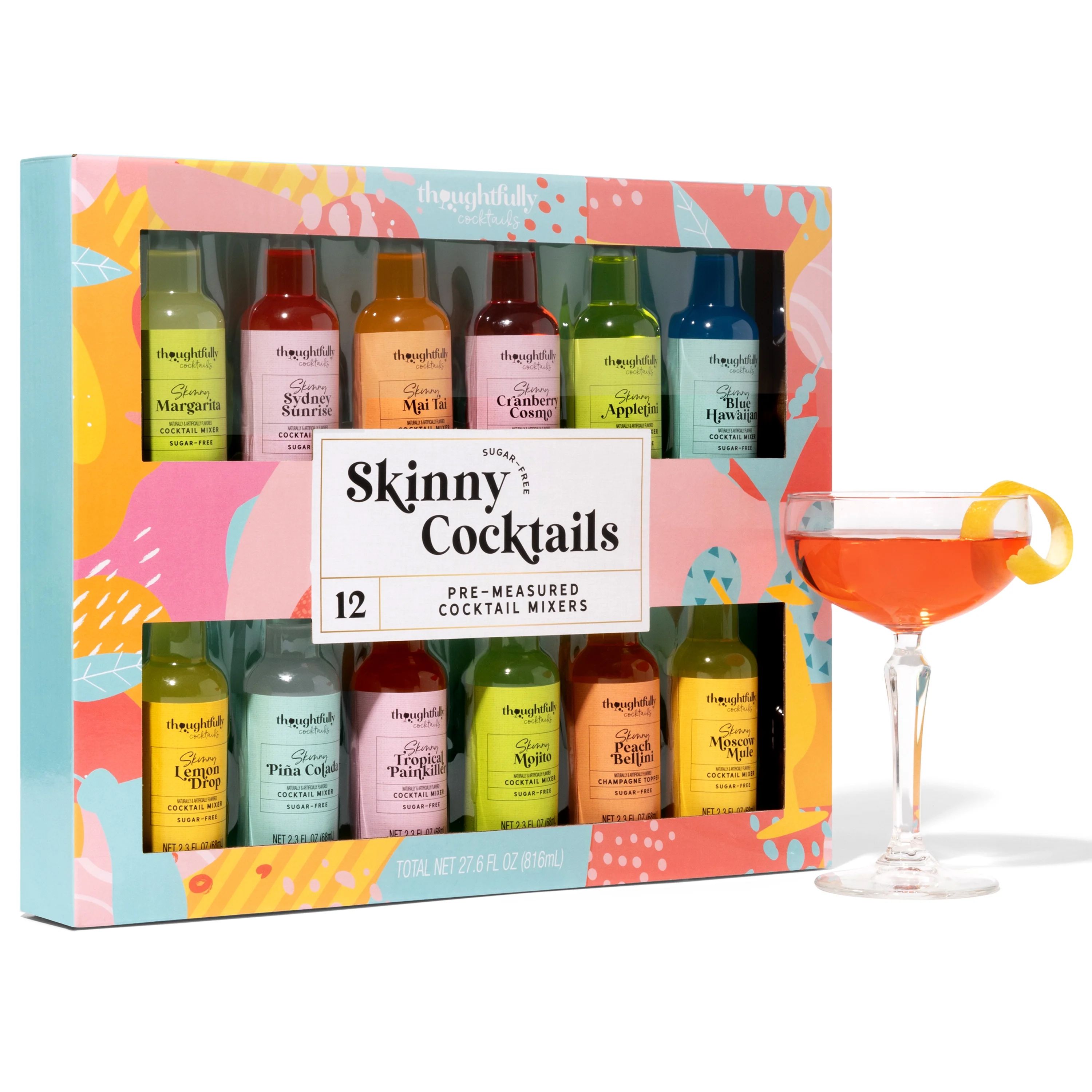 Thoughtfully Cocktails, Skinny Cocktail Mixers, 12 Pack (No Alcohol) | Walmart (US)