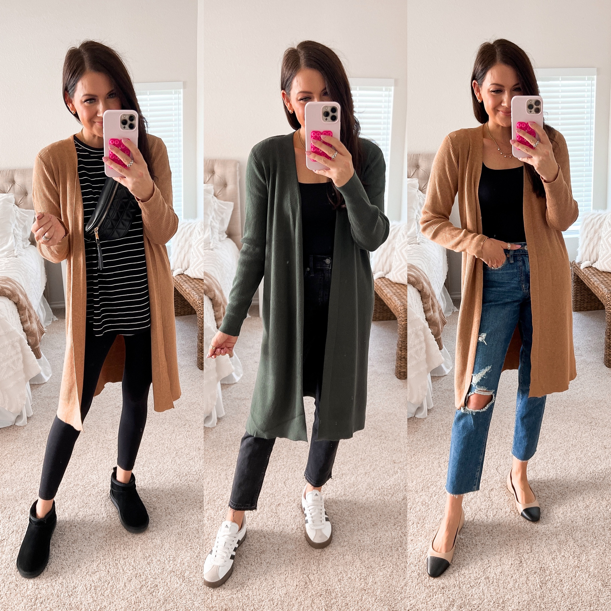 $16 Walmart cardigan duster
Wearing a small in camel, medium in green
Great outfit ideas for pickup/drop off, running errands, or dress up date night

#LTKstyletip #LTKfindsunder50 #LTKSeasonal