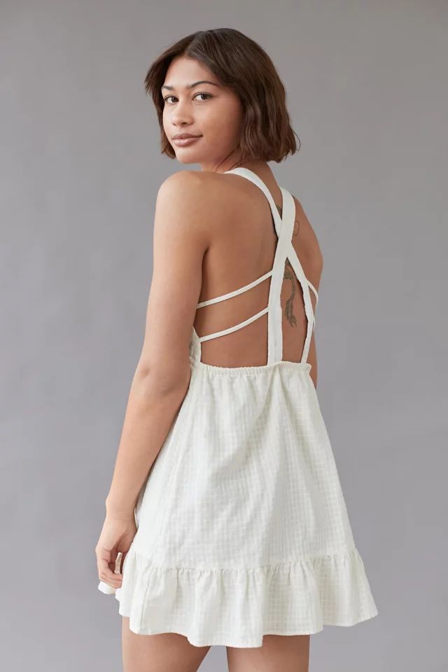 UO Hansel Strappy-Back Mini Dress | Urban Outfitters (US and RoW)