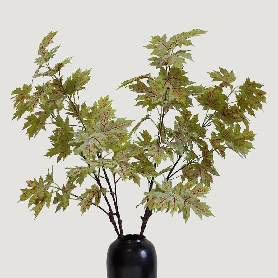 KBREE 38” Maple Branches, 4Pcs Artificial Greenery Maple Stems with Realistic Leaves, Faux Plan... | Amazon (US)