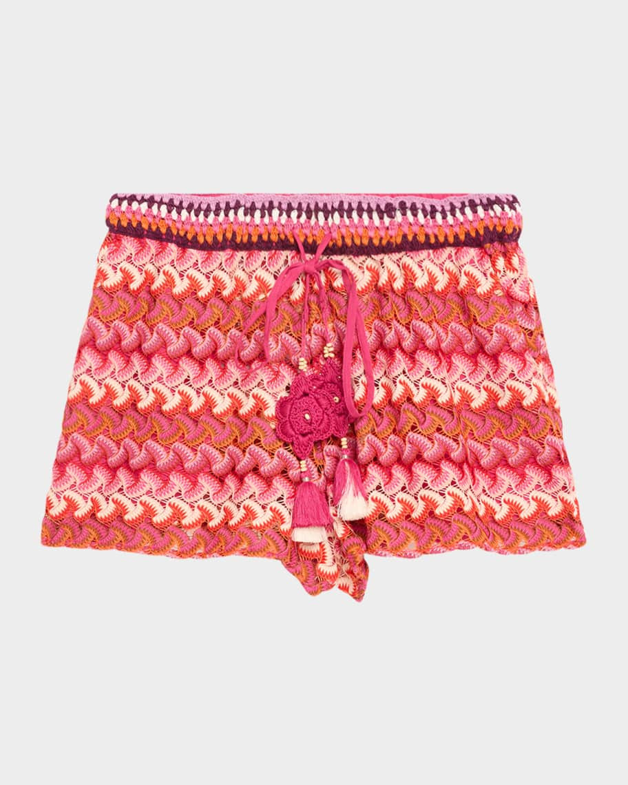 Ramy Brook Fleming Chevron Knit Shorts | Neiman Marcus