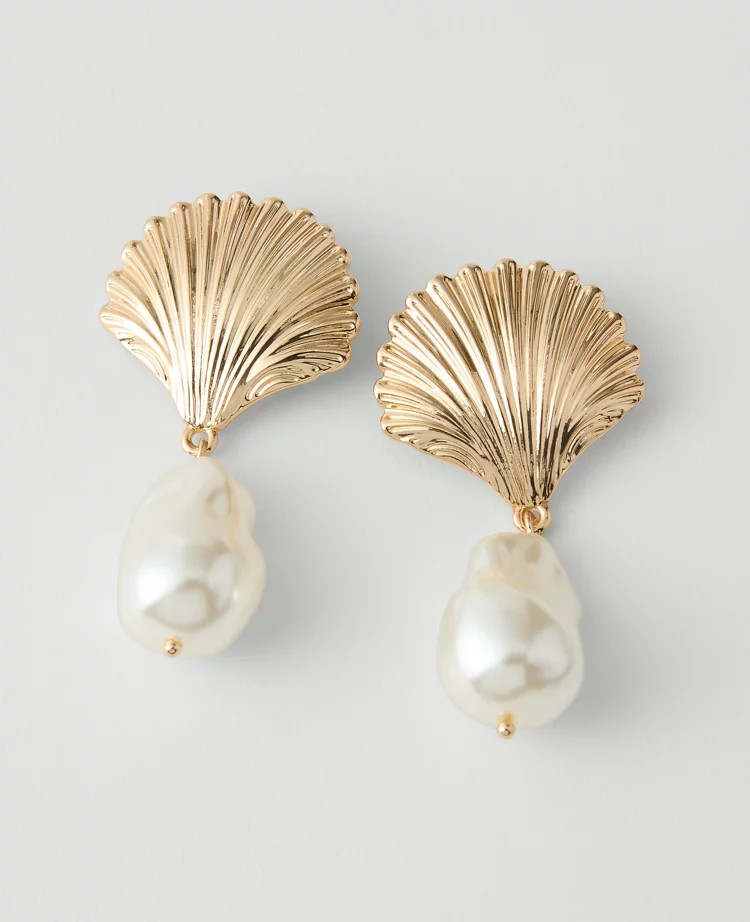 Pearl Shell Drop Earrings | Ann Taylor
