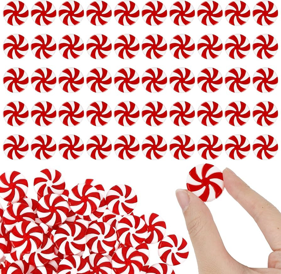 Christmas Ornaments, Candy Ornaments for Christmas Tree, 50 PCS Fake Platic Candy Xmas Decoration... | Amazon (US)