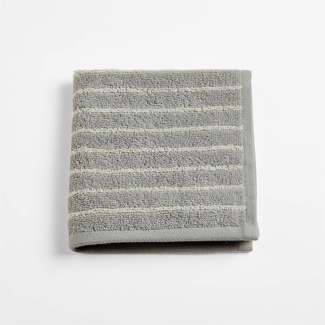 Turkish 100% Organic Cotton Breton Stripe Fair Lilac Kids Hand Towel | Crate & Kids | Crate & Barrel