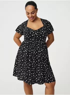 Sweetheart Flutter Sleeve Mini Dress | Torrid (US & Canada)