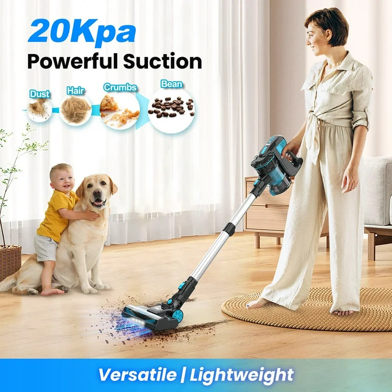 INSE Cordless Vacuum Cleaners, 6-in-1 Stick Vacuum for Floor Pet Hair Home, V770 | Walmart (US)
