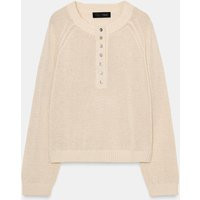 Zara - Button Knit Jumper - Ecru - S - Woman | Zara US