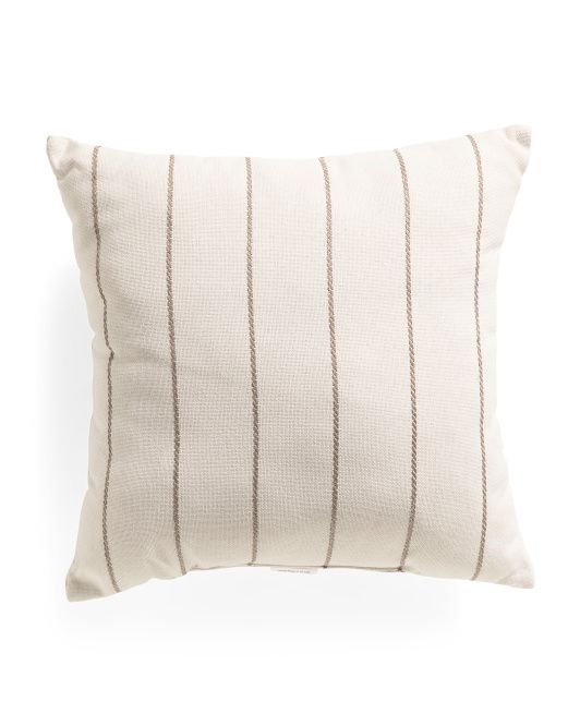 Made In Usa 22x22 Indoor Outdoor Striped Pillow | Marshalls
