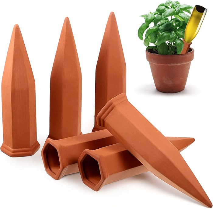 Jovitec Plant Watering Stakes Self Watering Spikes Terracotta Automatic Plant Waterers Devices fo... | Amazon (US)
