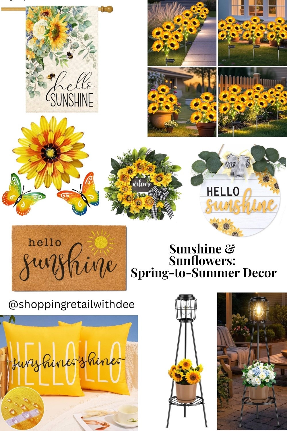 Brighten your porch and garden with all things sunshine ☀️🌻! From cheerful sunflowers to playful accents, this spring-to-summer setup brings all the happy vibes to your front yard. Perfect for sipping coffee in the morning or evening chill sessions. #SunshineStateOfMind
#SunflowerDecor #PorchVibes #GardenGoals #SpringToSummerDecor #OutdoorLiving #FrontYardStyle #SunshineMood #PorchDecorInspo #HappyHomeVibes #OutdoorOasis #FlowerPowerDecor