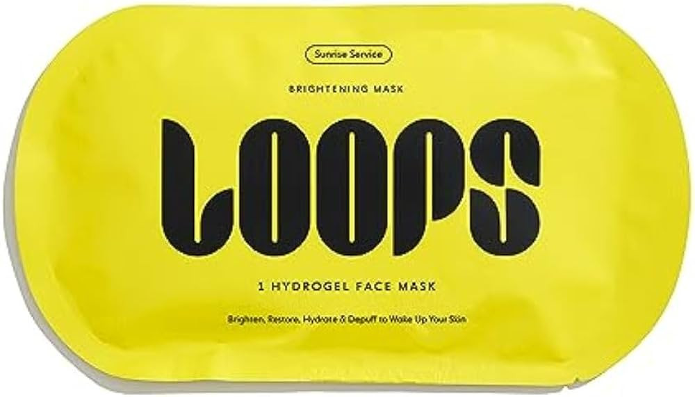 LOOPS SUNRISE SERVICE - Brightening Hydrogel Face Mask - Hydrates, Brightens, Depuffs & Wakes Up ... | Amazon (US)