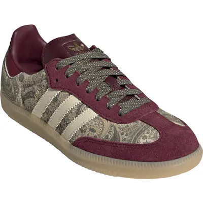 adidas x Liberty London Samba Sneaker in Maroon/vanilla/olive at Nordstrom, Size 5 Women's | Nordstrom
