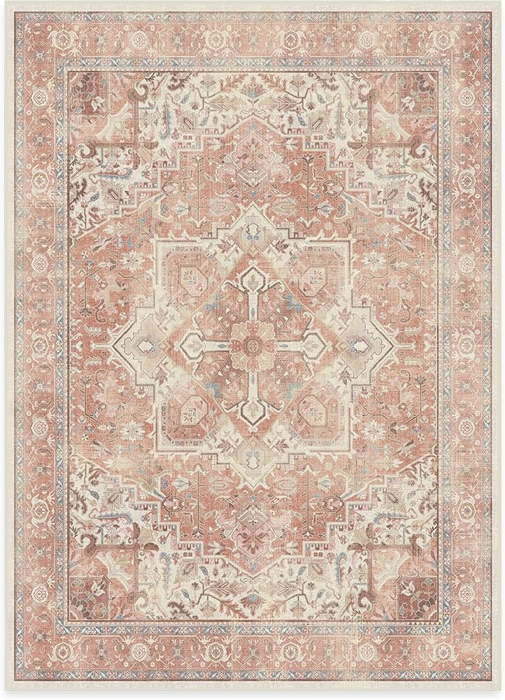 RUGGABLE Kamran Washable Rug - Perfect Kids Area Rug for Nursery Playroom Kids Room - Pet & Child... | Amazon (US)