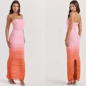 HOUSE OF CB 'Sapphire' Ombre Gathered Maxi Dress NWOT size XS | Poshmark